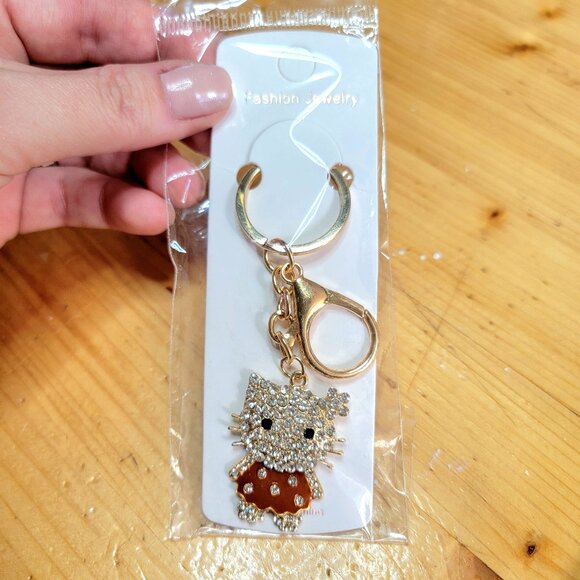 Hello Kitty Rhinestone Bag/Keychain Charms ~ NEW - Picture 2 of 2